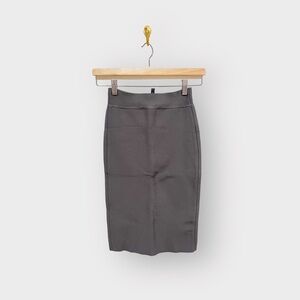 BCBGMAXAZRIA Nathalie Dark Fatigue Grey Body Con Skirt (XXS)